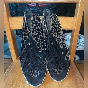 Great condition Grey leopard print Vans